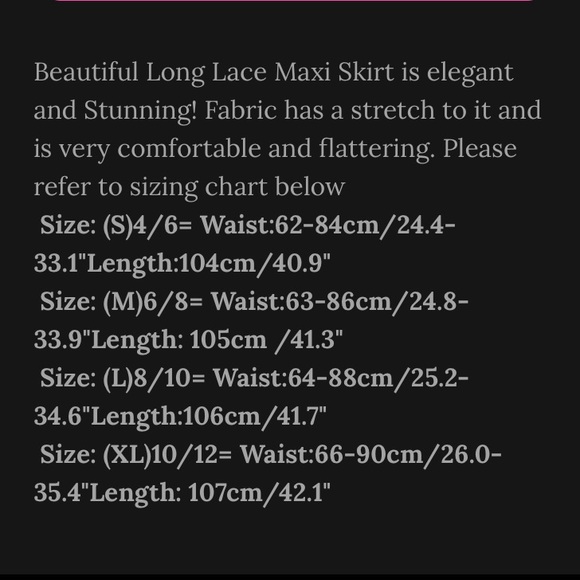 High Waisted Lace Maxi Skirt - Picture 6 of 6